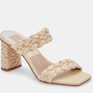 Dolce Vita Paily Raffia Heels Vanilla Raffia
